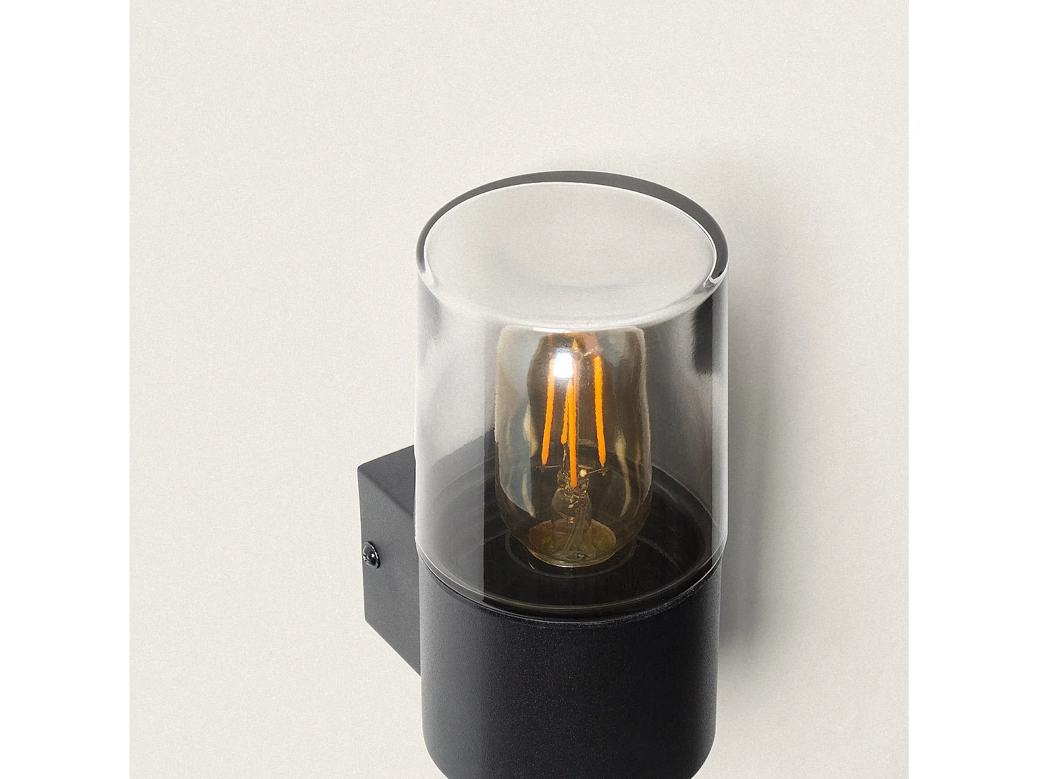 Aplique de Pared Exterior Acero Inoxidable Emley Negro