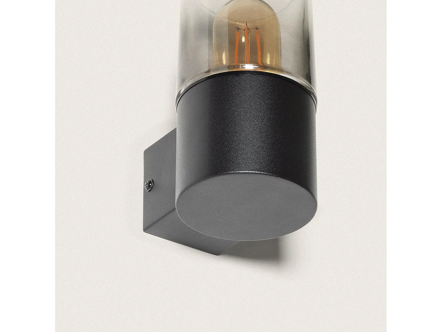 Aplique de Pared Exterior Acero Inoxidable Emley Negro