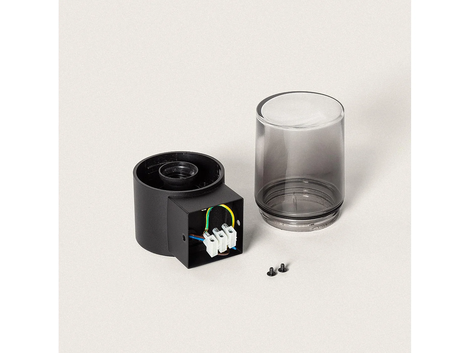 Aplique de Pared Exterior Acero Inoxidable Emley Negro