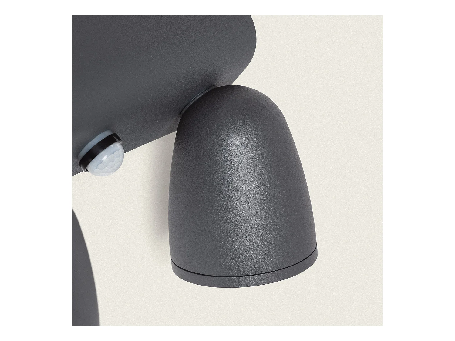 Aplique de Pared Exterior LED 12W Aluminio Con Detector de Movimiento PIR Abel Large Dos Focos Gris Oscuro