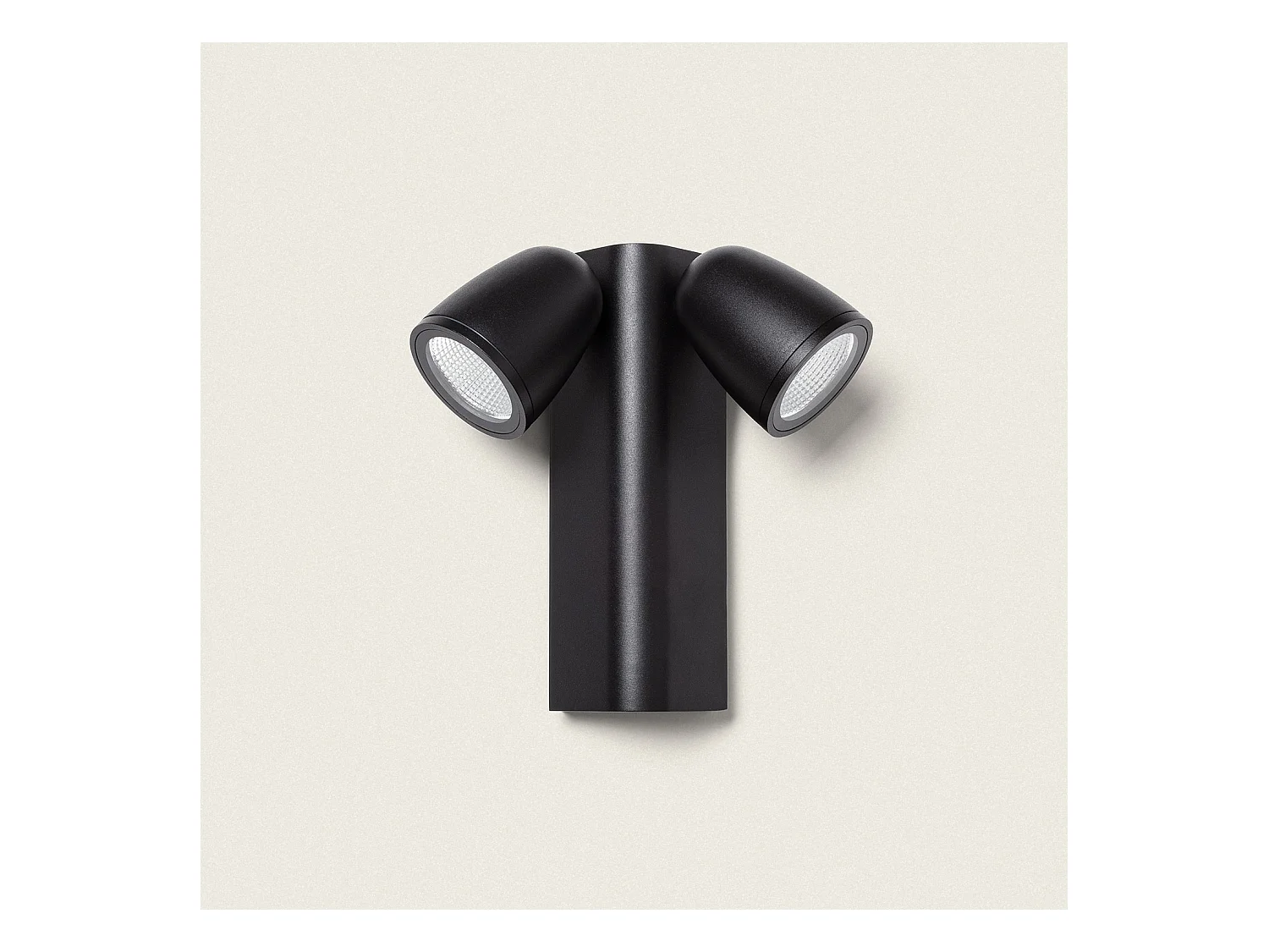 Applique Murale Extérieure LED 12W Aluminium Abel 2 Spots Gris foncé