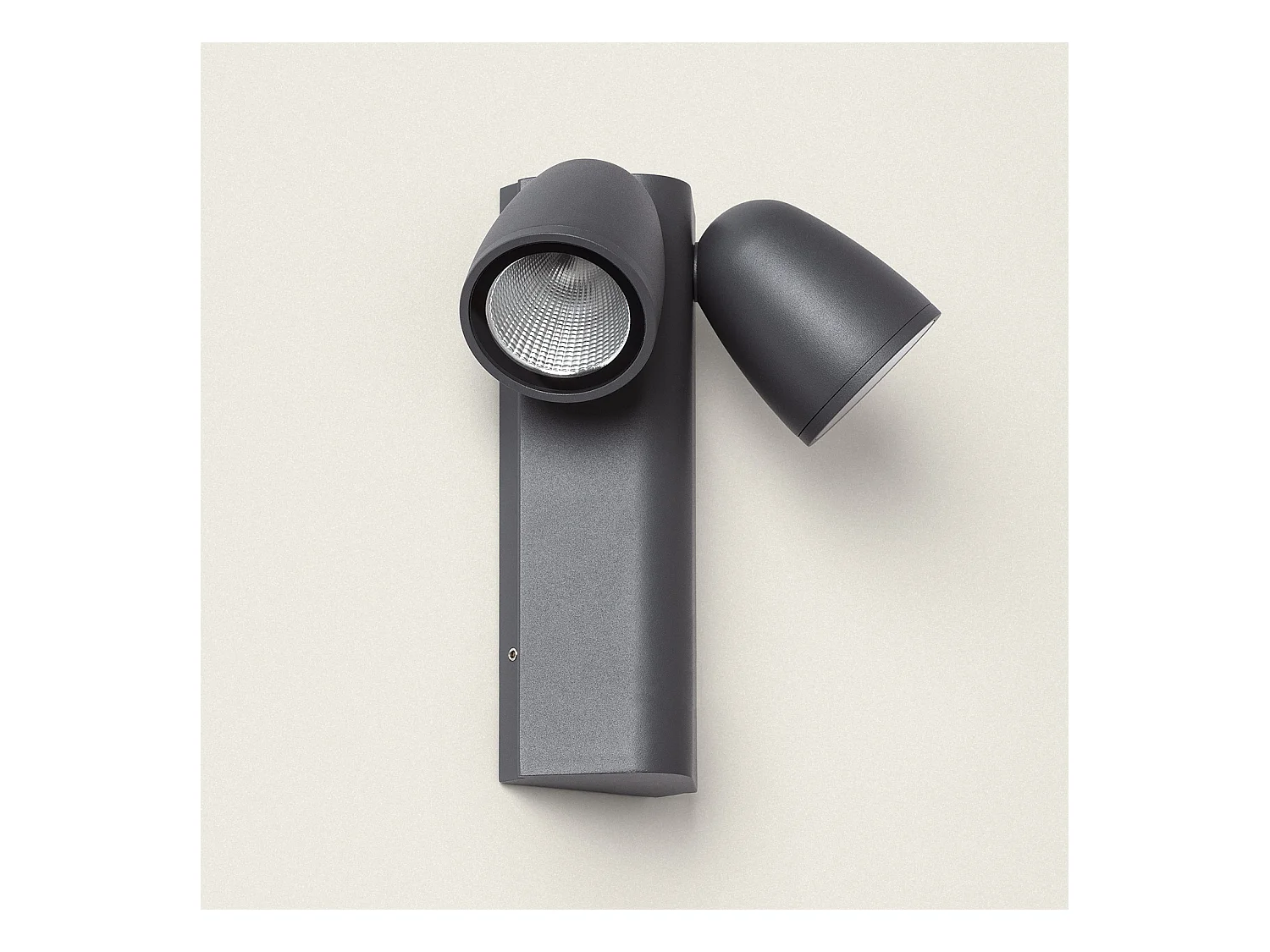 Applique Murale Extérieure LED 12W Aluminium Abel 2 Spots Gris foncé