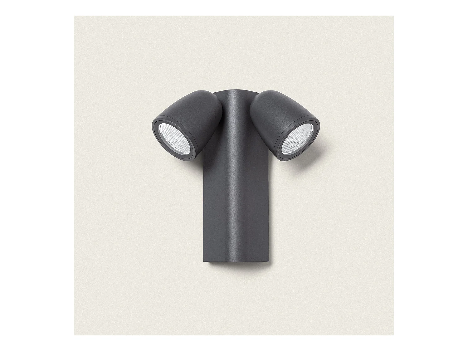 Applique Murale Extérieure LED 12W Aluminium Abel 2 Spots Gris foncé