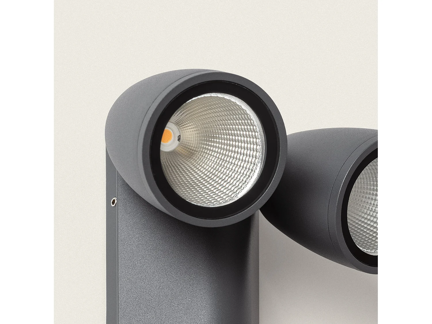 Applique Murale Extérieure LED 12W Aluminium Abel 2 Spots Gris foncé