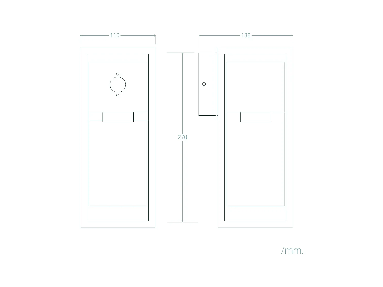 Aplique de Pared Exterior Aluminio con Detector de Movimiento Siawja Negro