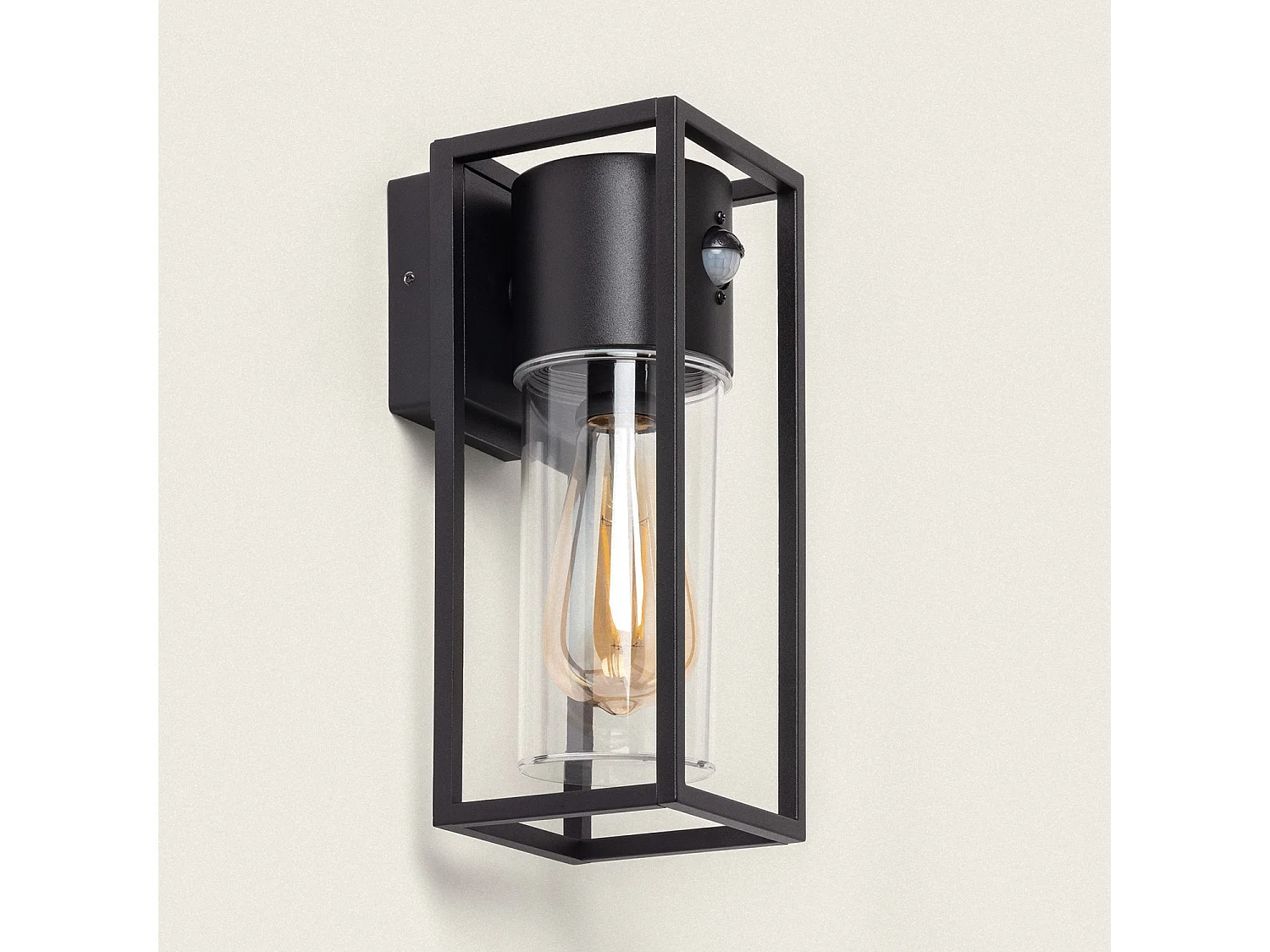 Applique Murale Extérieure Aluminium avec Détecteur de Mouvement Siawja Noir