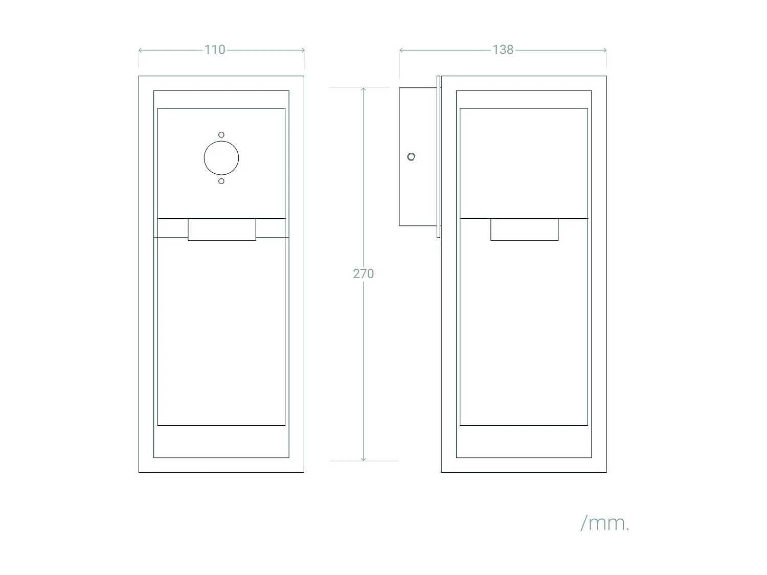 Applique Murale Extérieure Aluminium avec Détecteur de Mouvement Siawja Noir