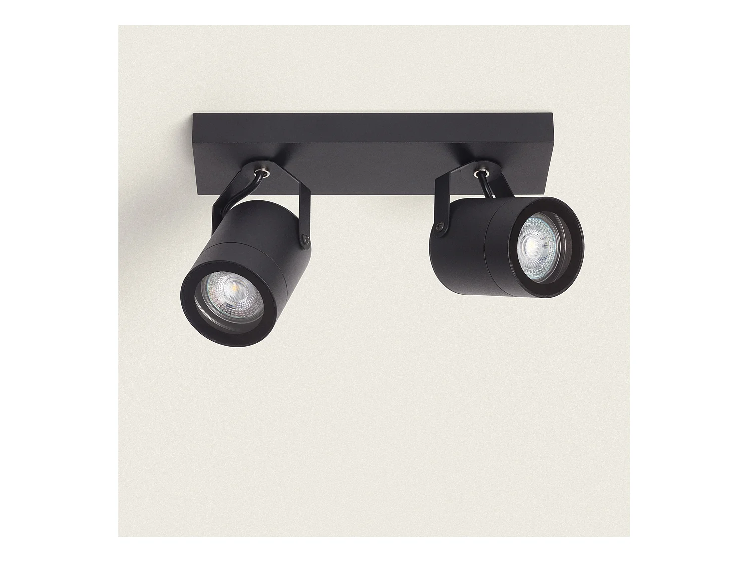 Applique Murale Extérieure Orientable Aluminium 2 Spots Midway Noir