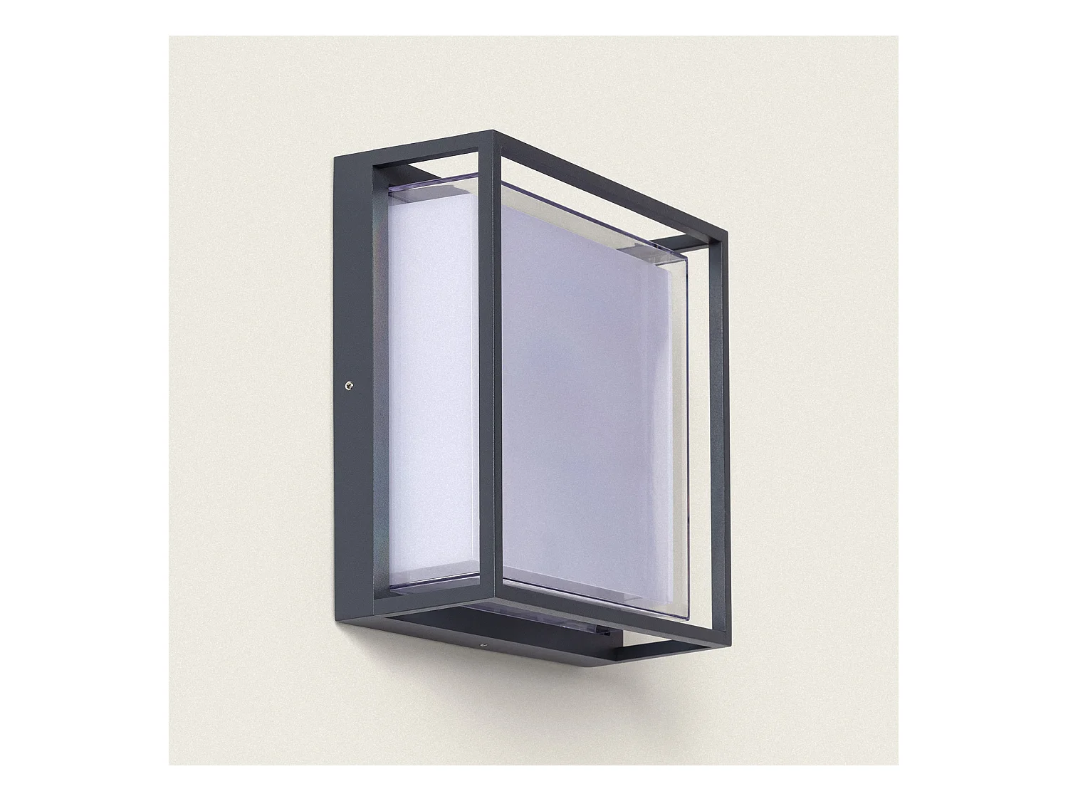 Applique da Parete per Esterni LED 20W Alluminio CCT Selezionabile Diffusore Doppio Arelien Antracite