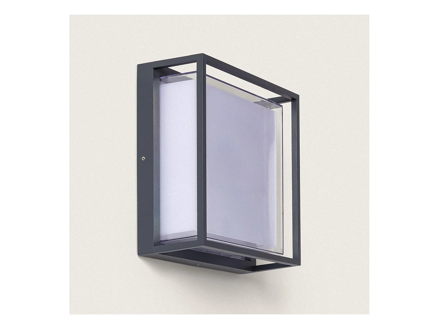 Applique da Parete per Esterni LED 20W Alluminio CCT Selezionabile Diffusore Doppio Arelien Antracite