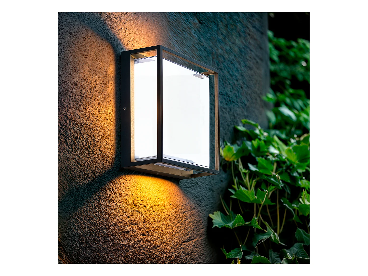 Applique da Parete per Esterni LED 20W Alluminio CCT Selezionabile Diffusore Doppio Arelien Antracite