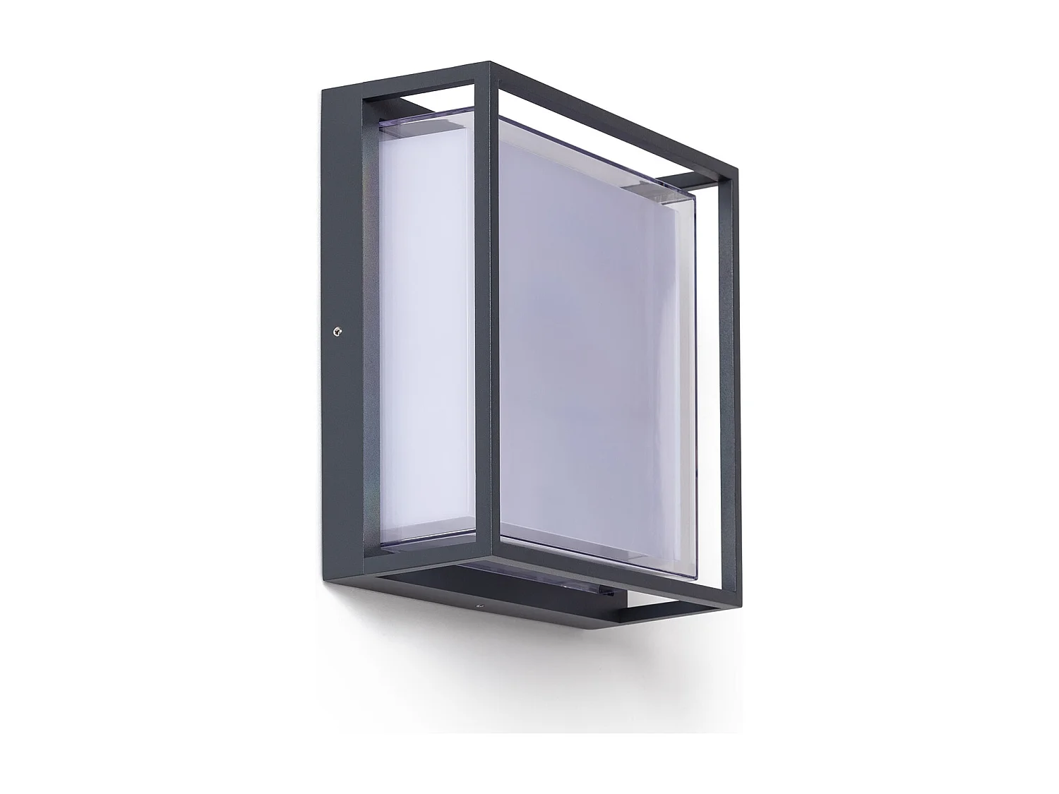 Applique murale extérieur LED à double diffuseur sélectionnable Arelien 20 W en aluminium CCT Sélectionnable Anthracite