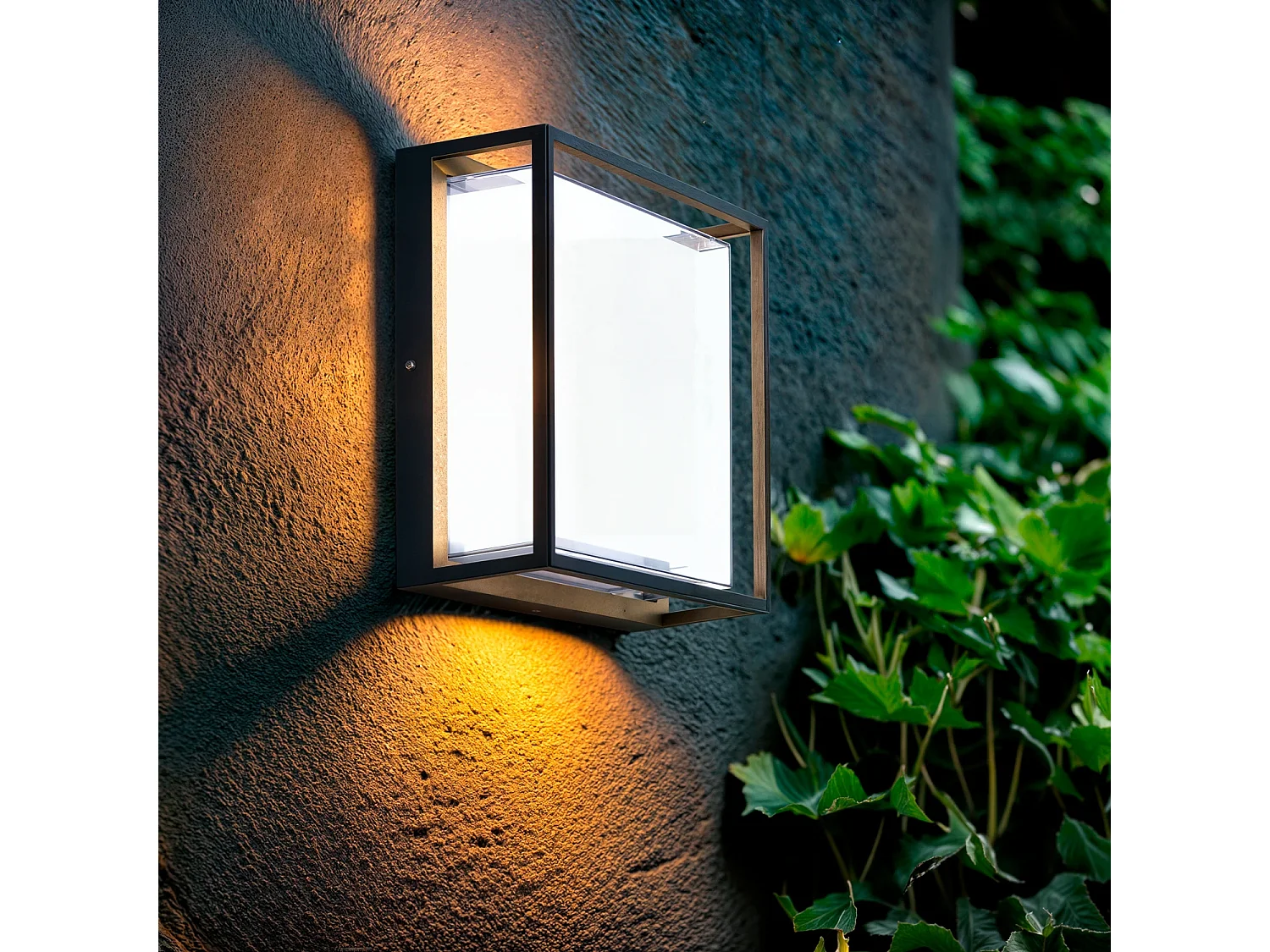 Applique da Parete per Esterni LED 20W Alluminio CCT Selezionabile Diffusore Doppio Arelien Antracite