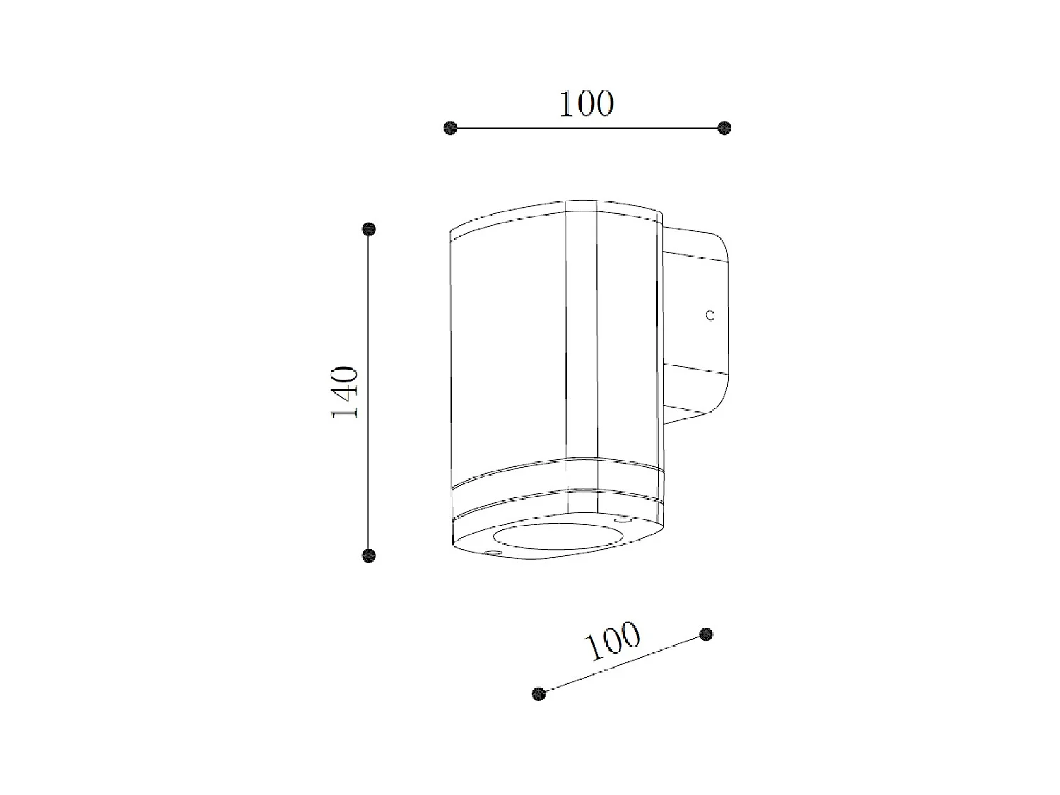 Aplique de Pared Exterior Ranedux Negro