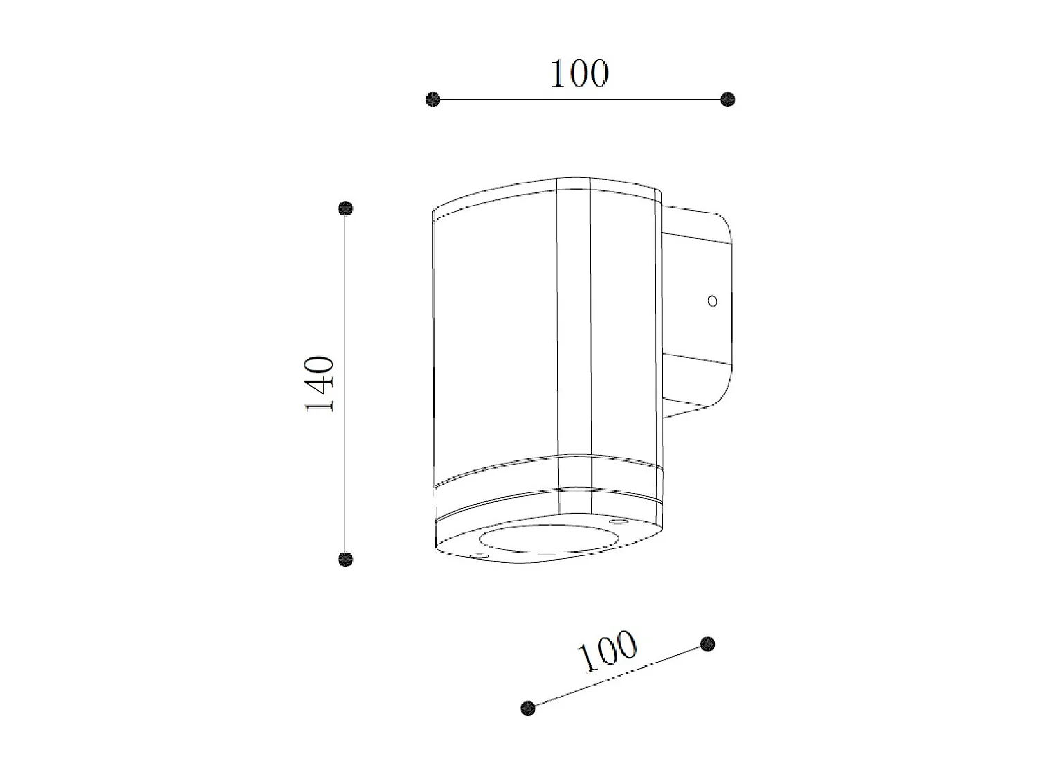 Applique Murale Extérieure Ranedux Noir