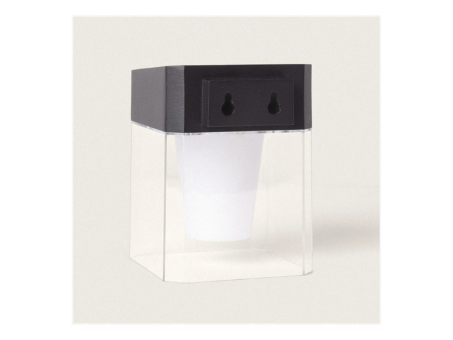 Applique Murale Extérieure Solaire LED 1,5W Aluminium avec Détecteur de Mouvement Efren Square Noir