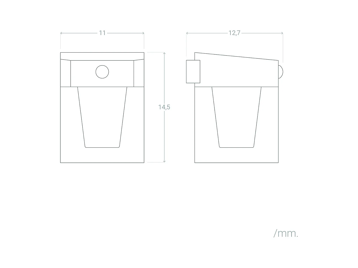 Applique Murale Extérieure Solaire LED 1,5W Aluminium avec Détecteur de Mouvement Efren Square Noir
