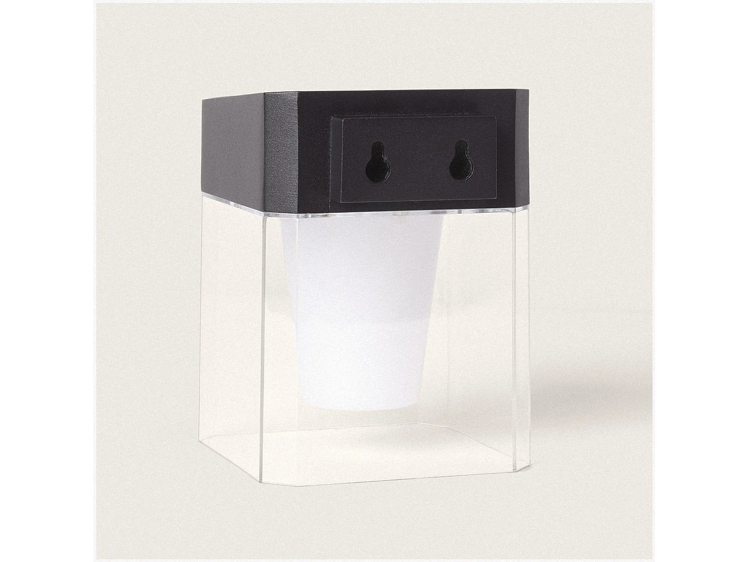 Applique Murale Extérieure Solaire LED 1,5W Aluminium avec Détecteur de Mouvement Efren Square Noir