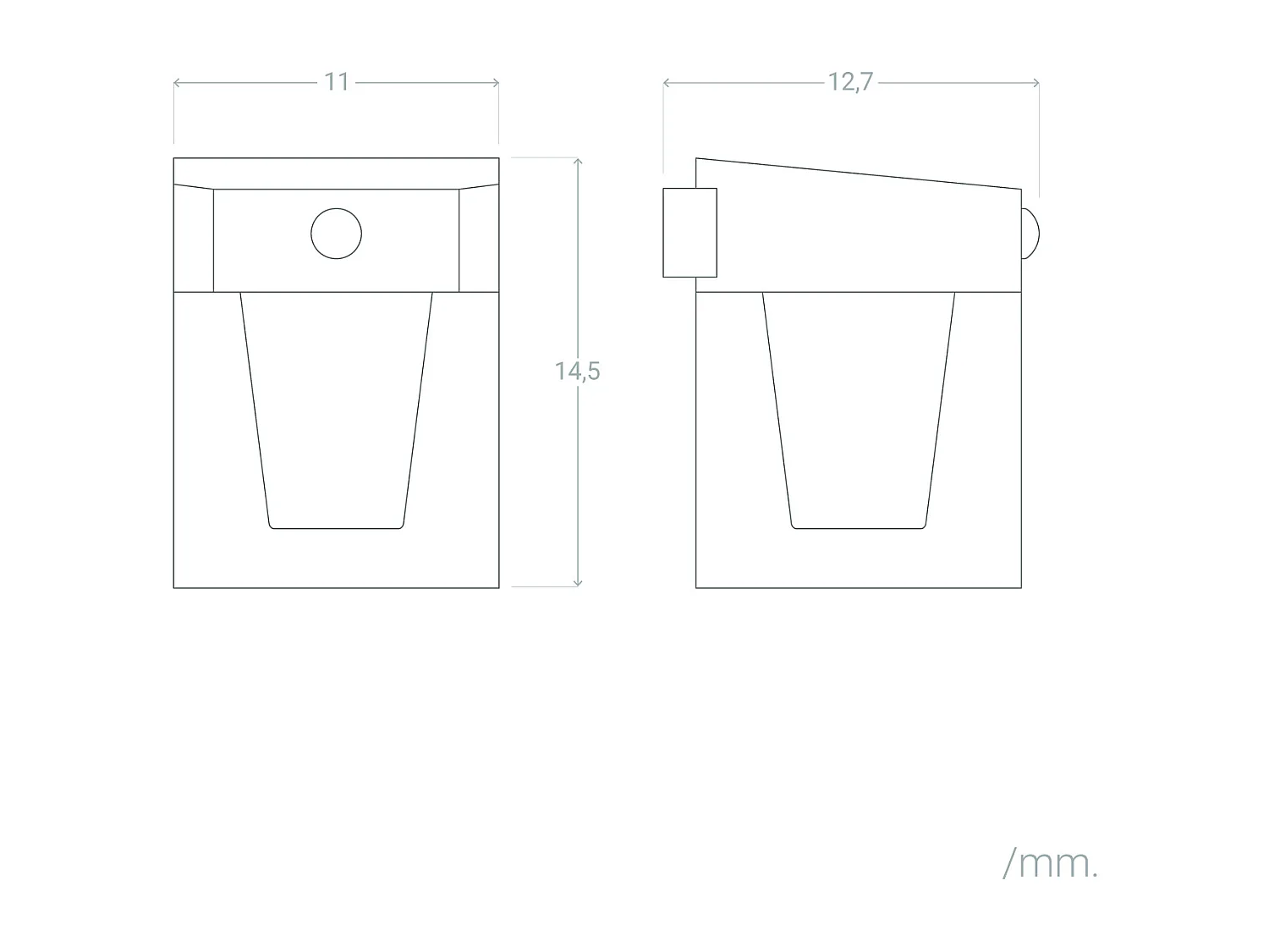 Applique Murale Extérieure Solaire LED 1,5W Aluminium avec Détecteur de Mouvement Efren Square Noir