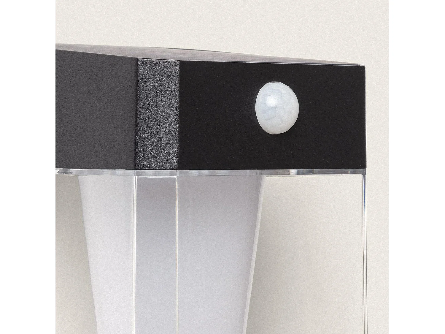 Applique da Parete per Esterni Solare LED 1,5W Alluminio con Sensore di Movimento Efren Square Nero
