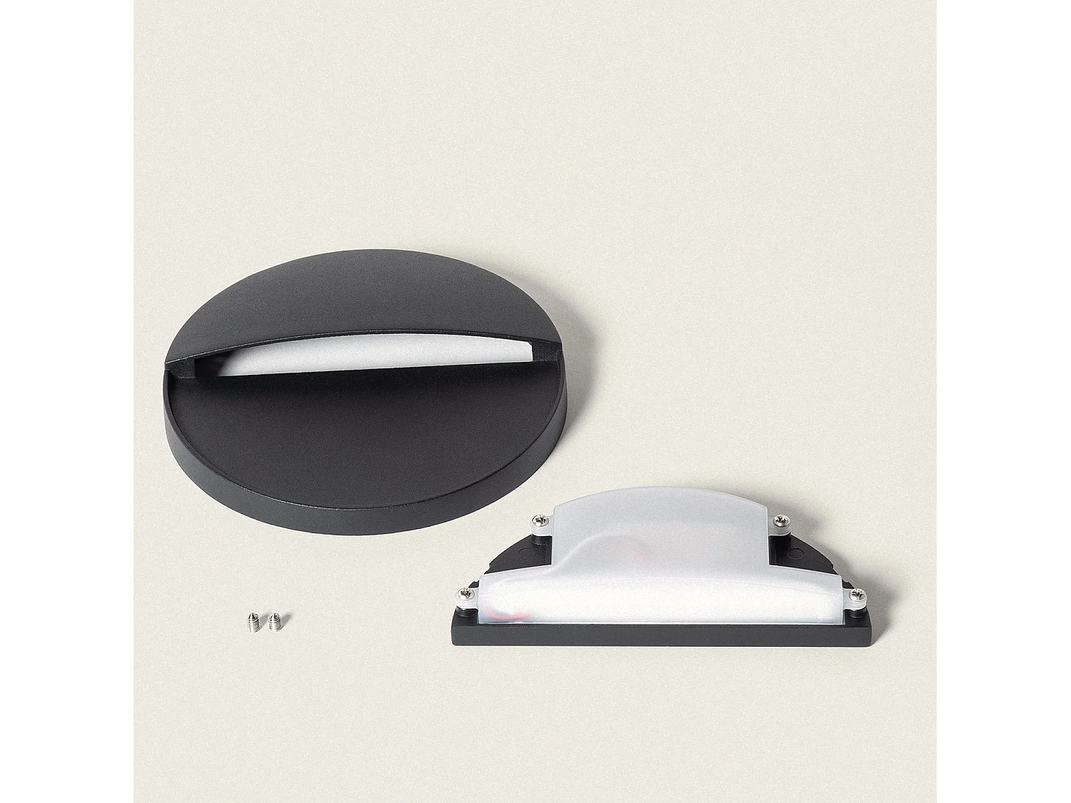 Applique da Parete per Esterni LED 6,5W CCT Selezionabile Superficie Circolare Jade Nero