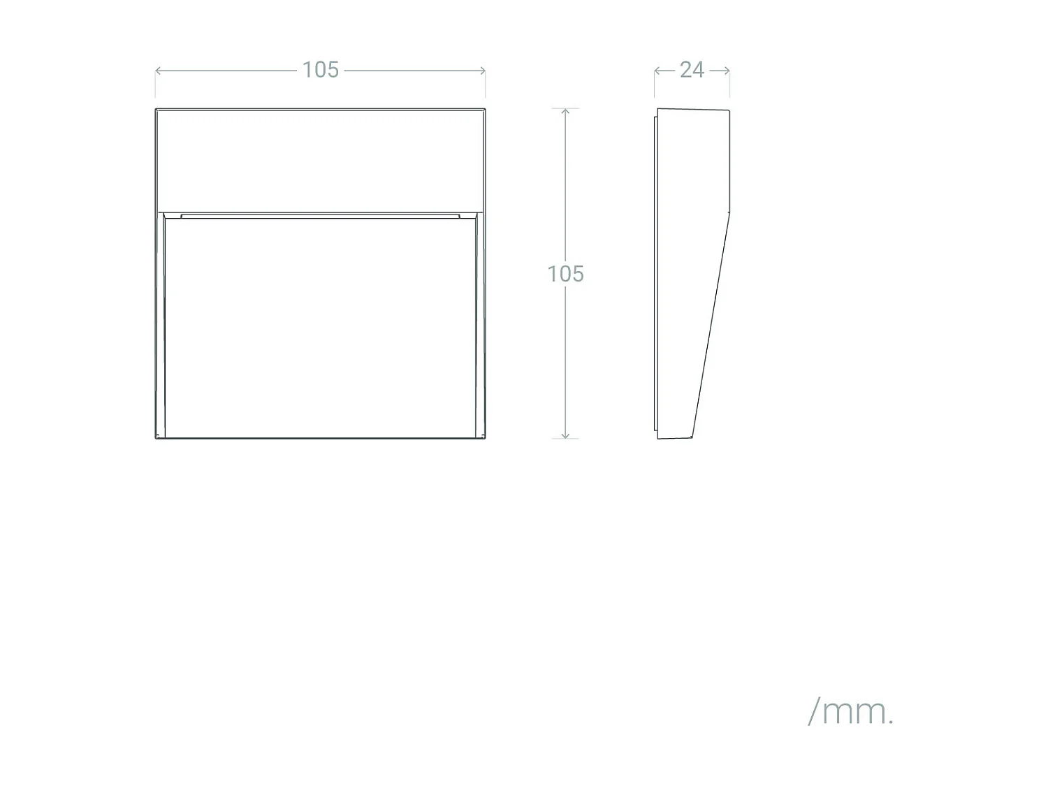 Aplique de Pared Exterior LED 3W CCT Seleccionable Superficie Cuadrado Jade Negro