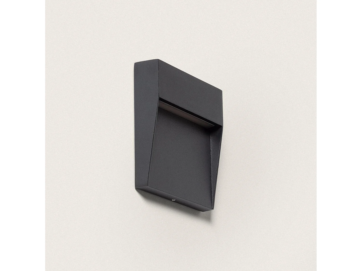 Balise Murale Extérieure LED 3W CCT Sélectionnable Aluminium Saillie Carrée Jade Noir