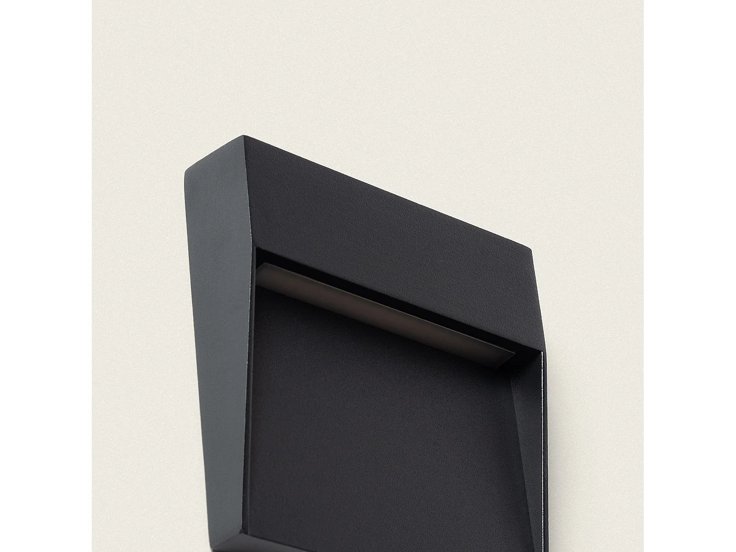 Balise Murale Extérieure LED 3W CCT Sélectionnable Aluminium Saillie Carrée Jade Noir