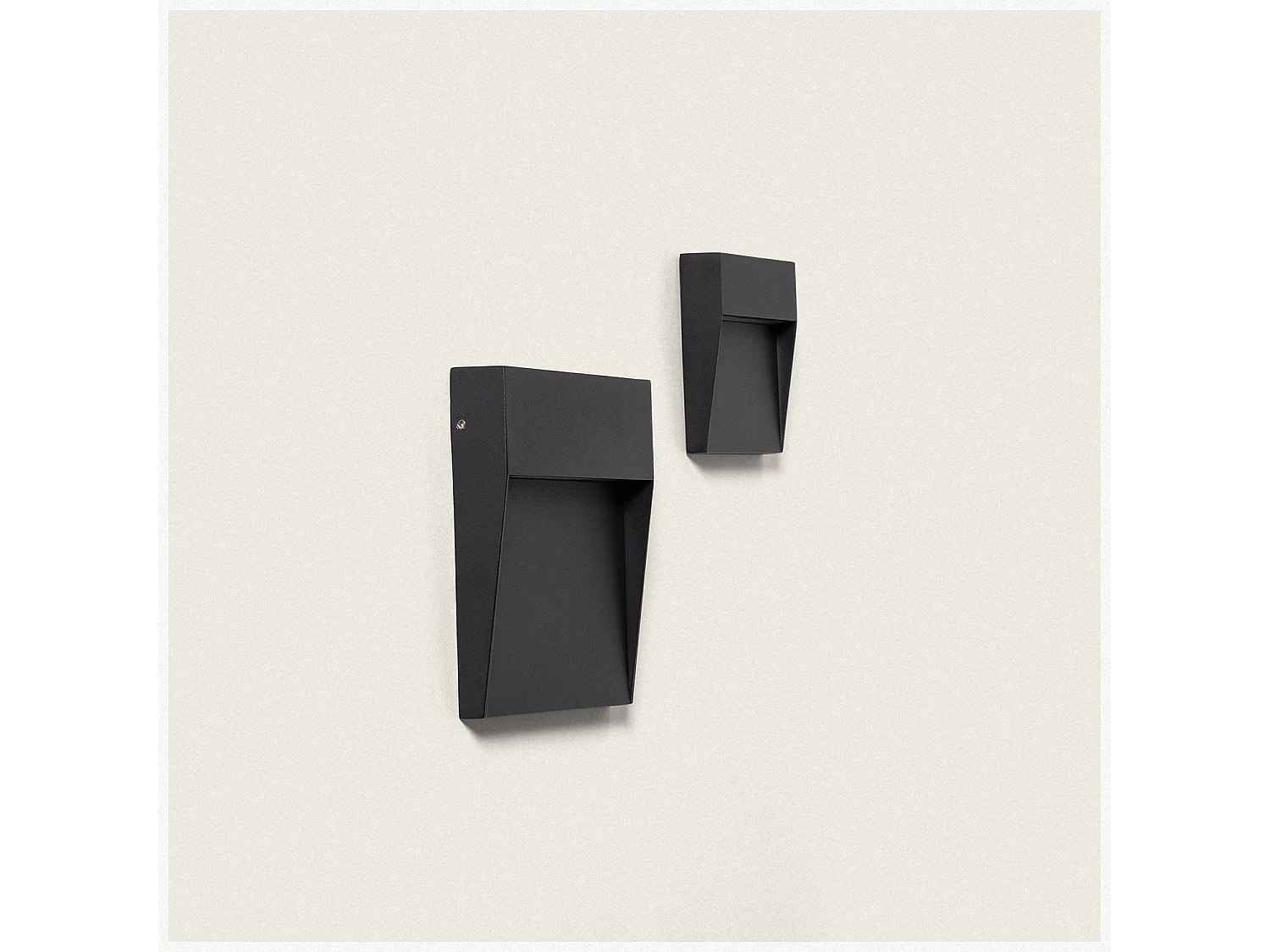 Balise Murale Extérieure LED 3W CCT Sélectionnable Aluminium Saillie Carrée Jade Noir