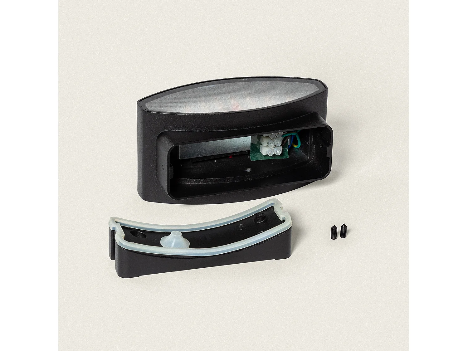 Applique Murale Extérieure LED 12W Éclairage Rectangulaire Noire Masha Noir