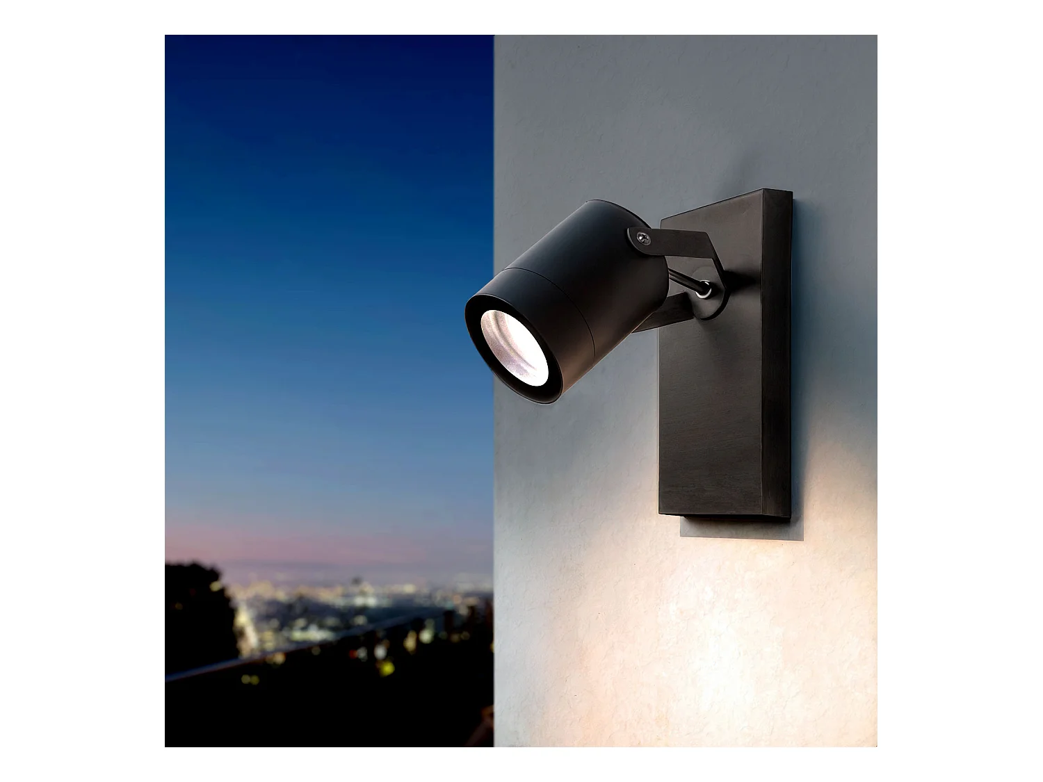 Applique Murale Extérieure Orientable Aluminium 1 Spot Midway Noir