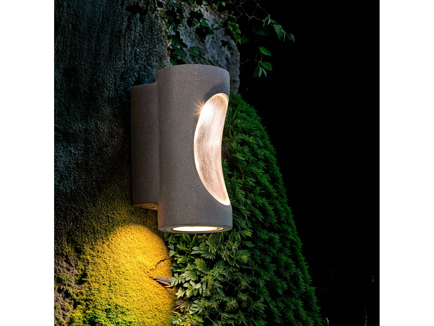 Applique Murale Extérieure LED Dimmable 12W Ciment Brinvo Gris Pierre