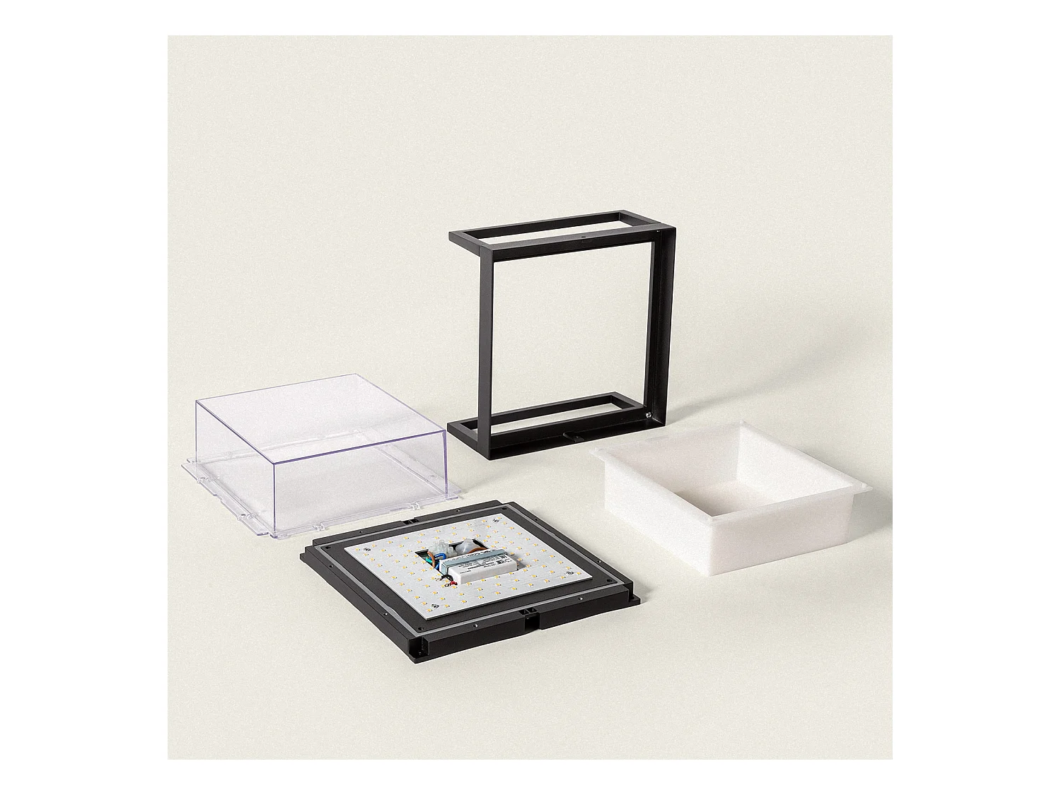 Applique da Parete per Esterni LED 18W Quadrata Nero Rale Nero