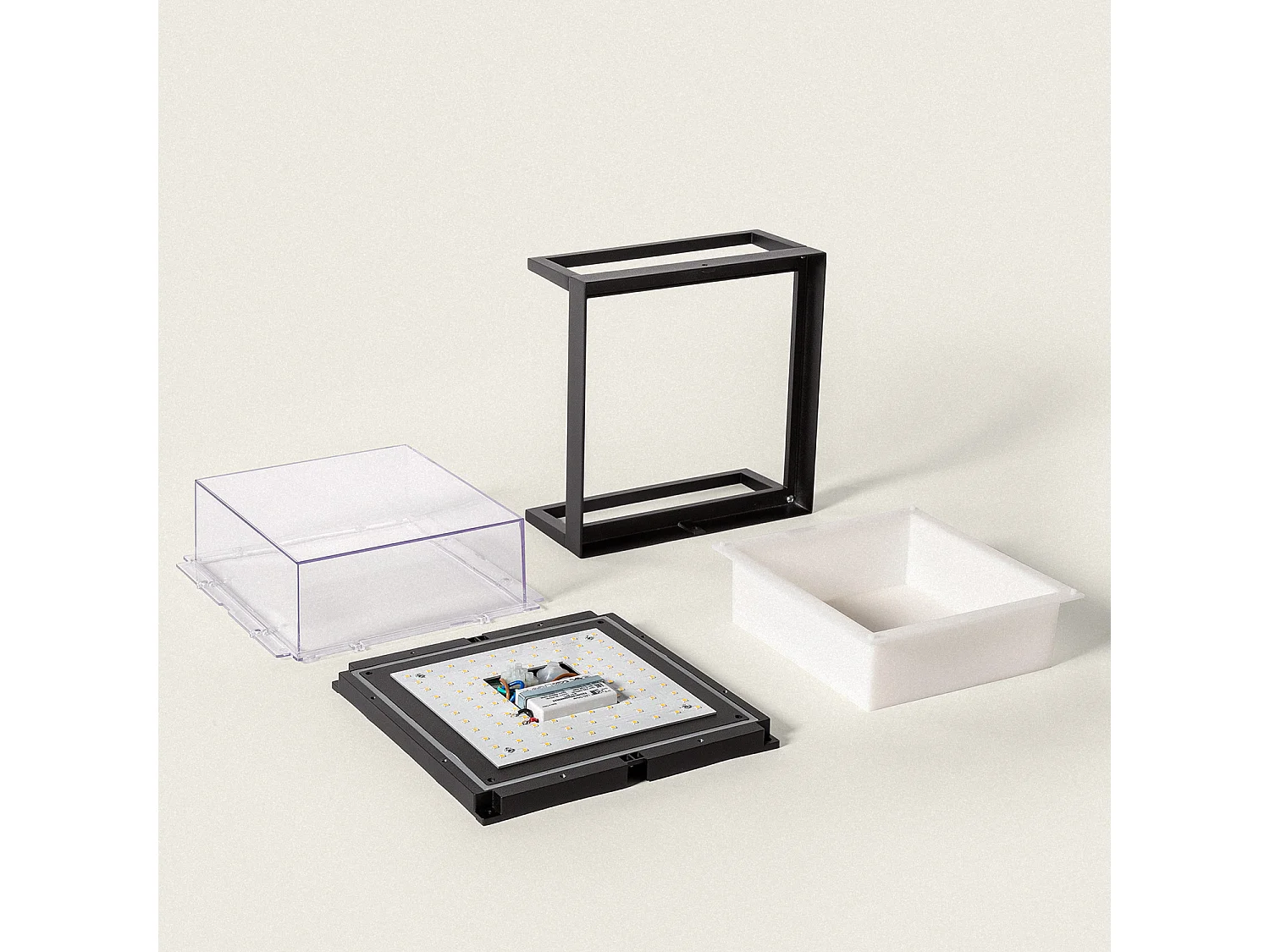 Applique da Parete per Esterni LED 18W Quadrata Nero Rale Nero