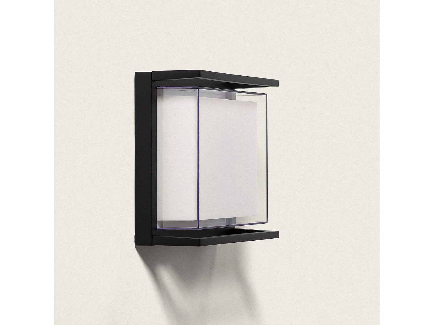 Applique Murale Extérieure LED 18W Éclairage Carré Noire Rale Noir