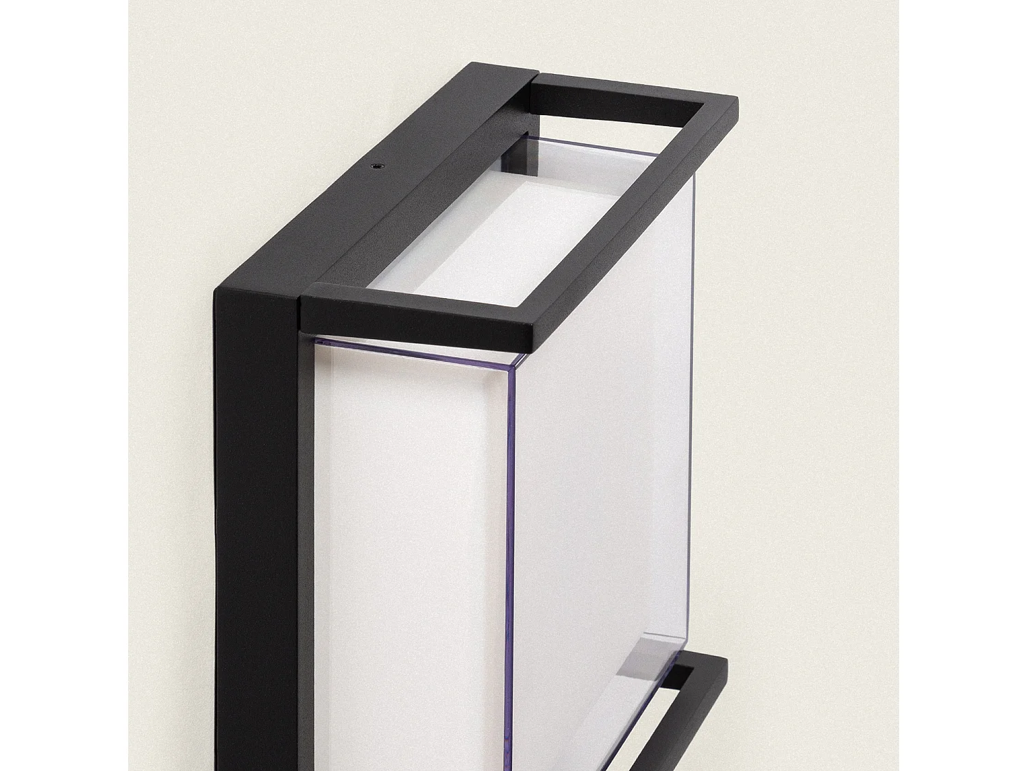 Applique Murale Extérieure LED 18W Aluminium Éclairage Carré Noir Rale Noir