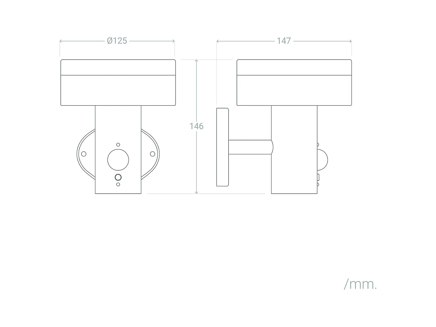 Applique Murale Extérieure Solaire LED 1.5W Aluminium avec Détecteur de Mouvement Ashier Argent