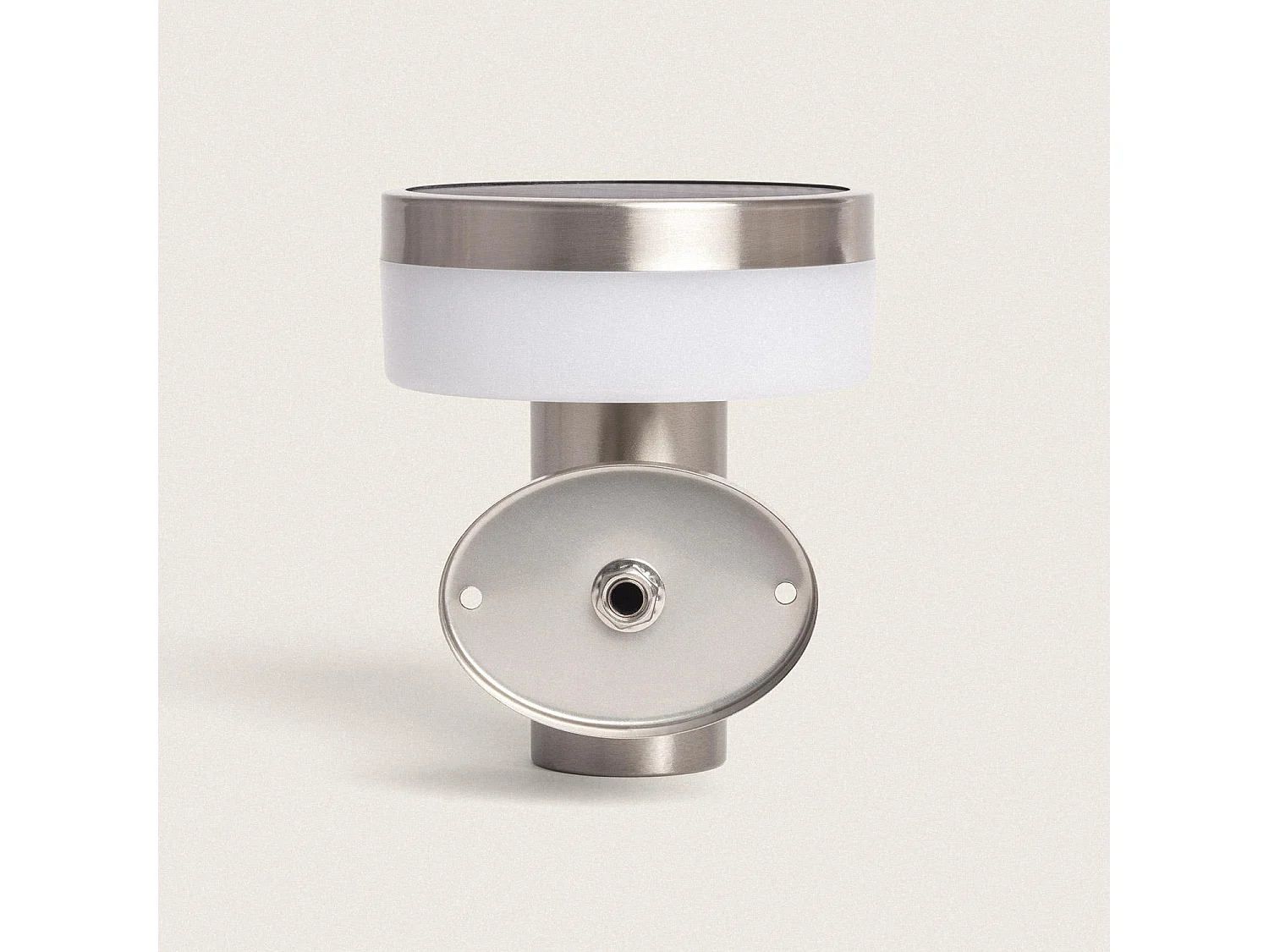 Aplique de Pared Exterior Solar LED 1,5W Acero Inoxidable con Sensor de Movimiento Ashier Plateado