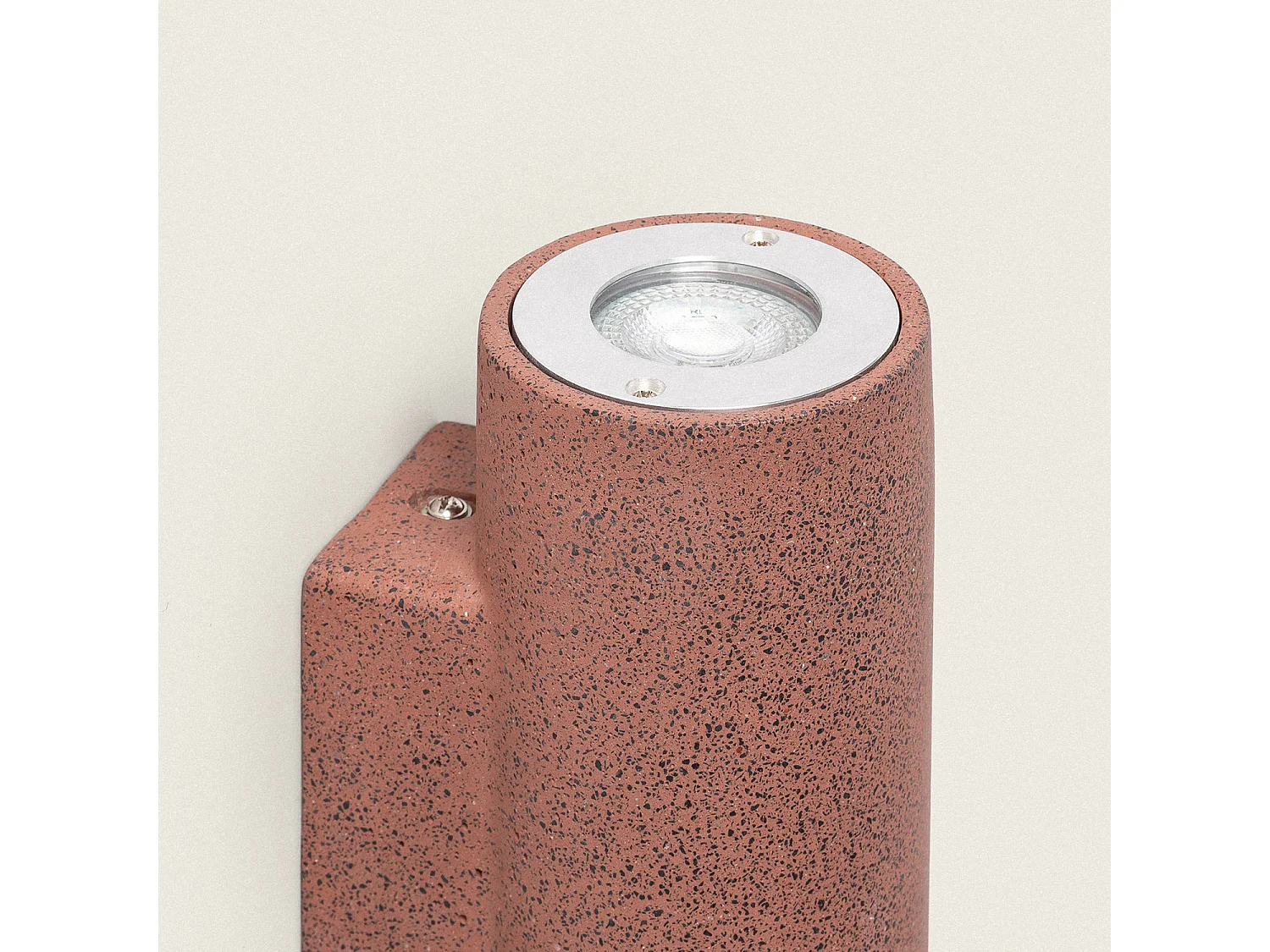 Applique Murale Extérieure Ciment Éclairage en Double Face Banjar Rouge