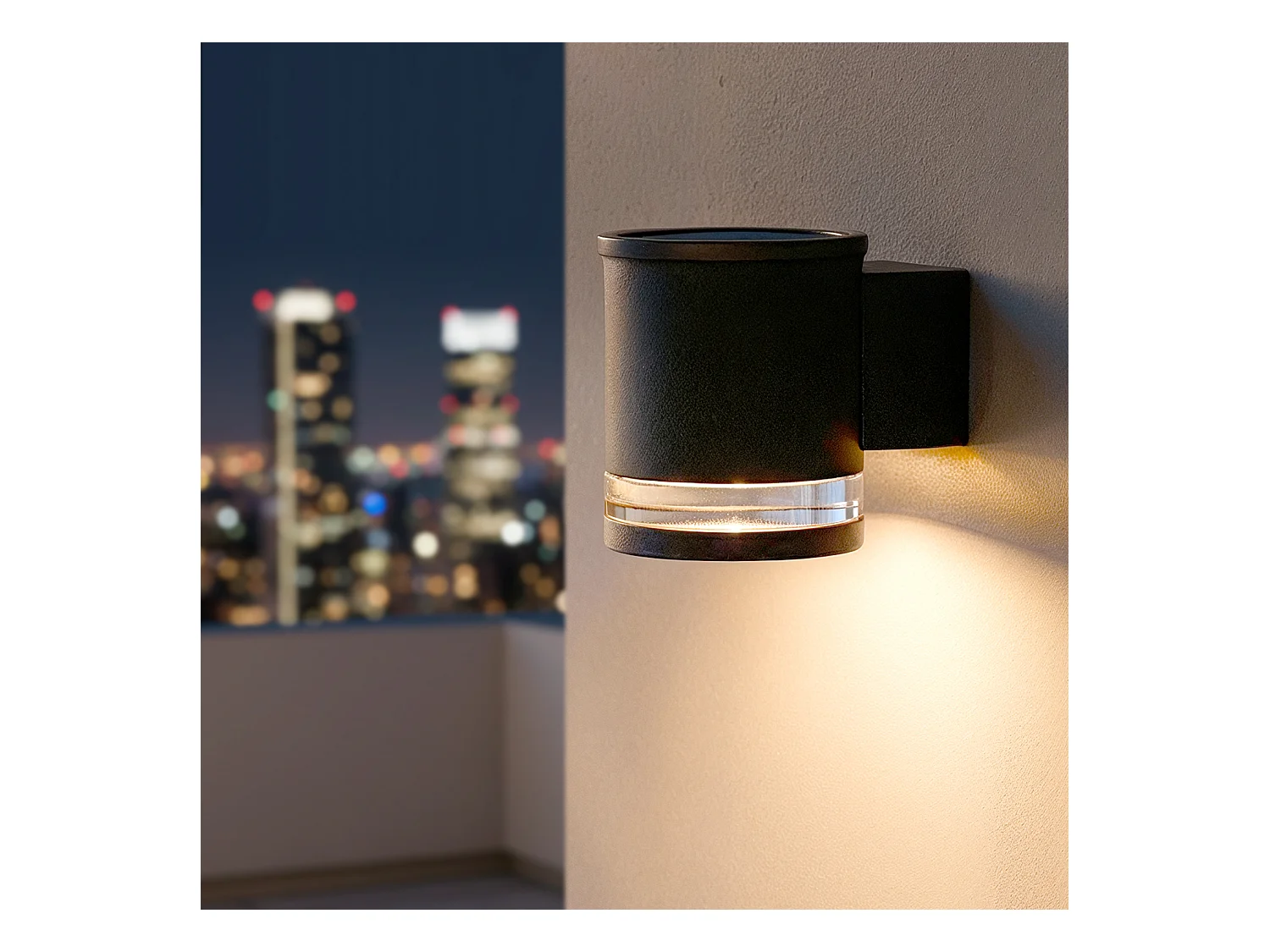 Applique Murale Extérieure Solaire LED Aluminium Draco Noir