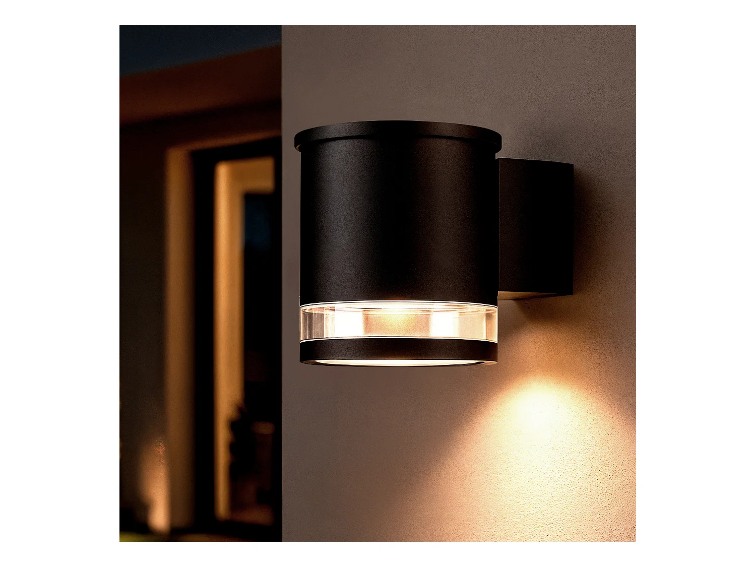 Applique da Parete per Esterni Solare LED Alluminio Draco Nero