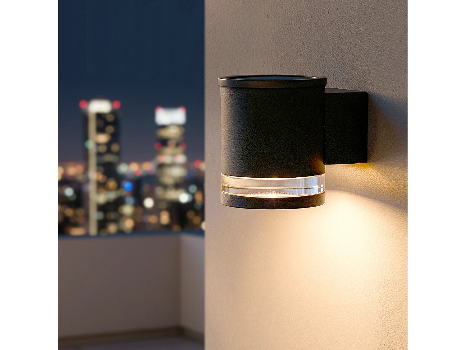 Applique Murale Extérieure Solaire LED Aluminium Draco Noir