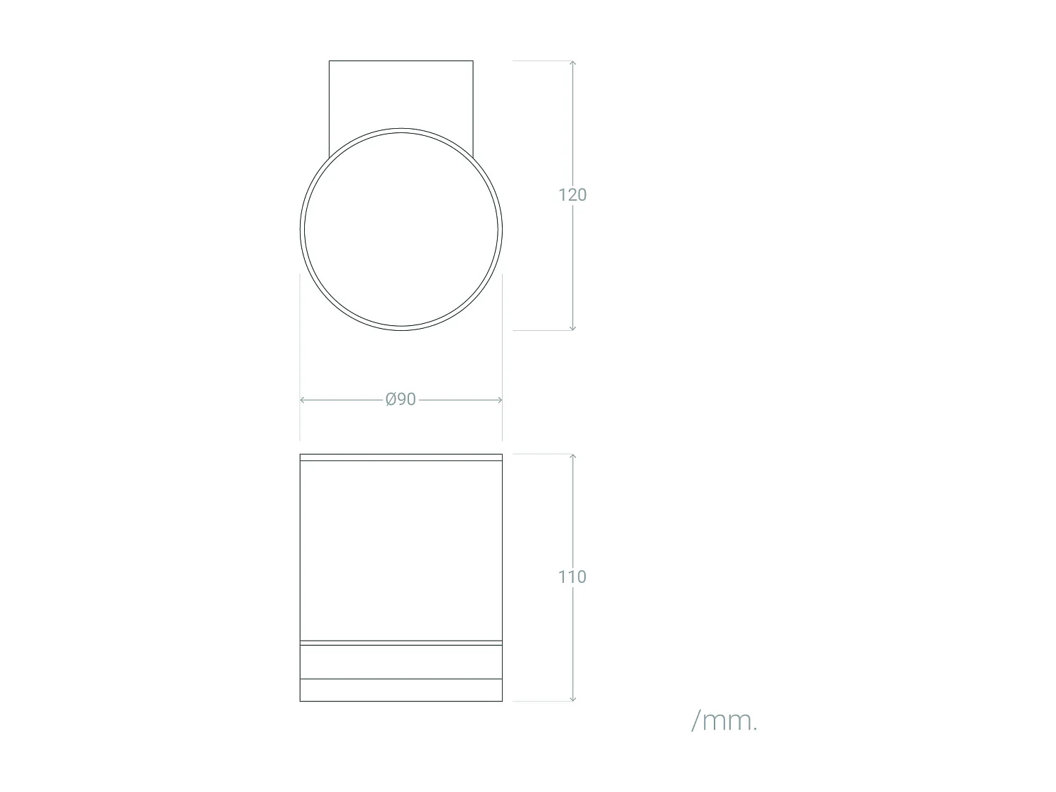 Applique Murale Extérieure Solaire LED Aluminium Draco Noir