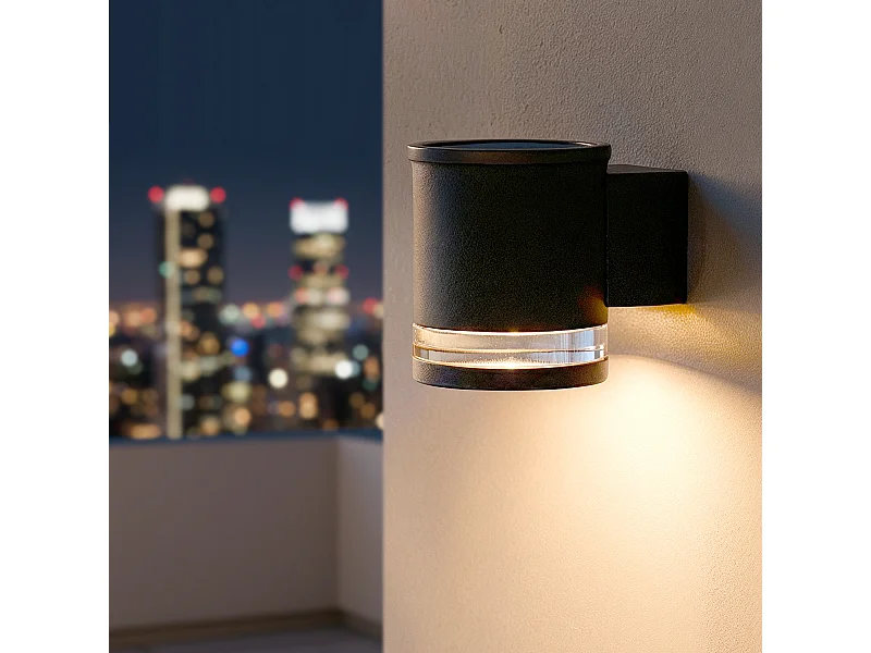 Applique Murale Extérieure Solaire LED Aluminium Draco Noir