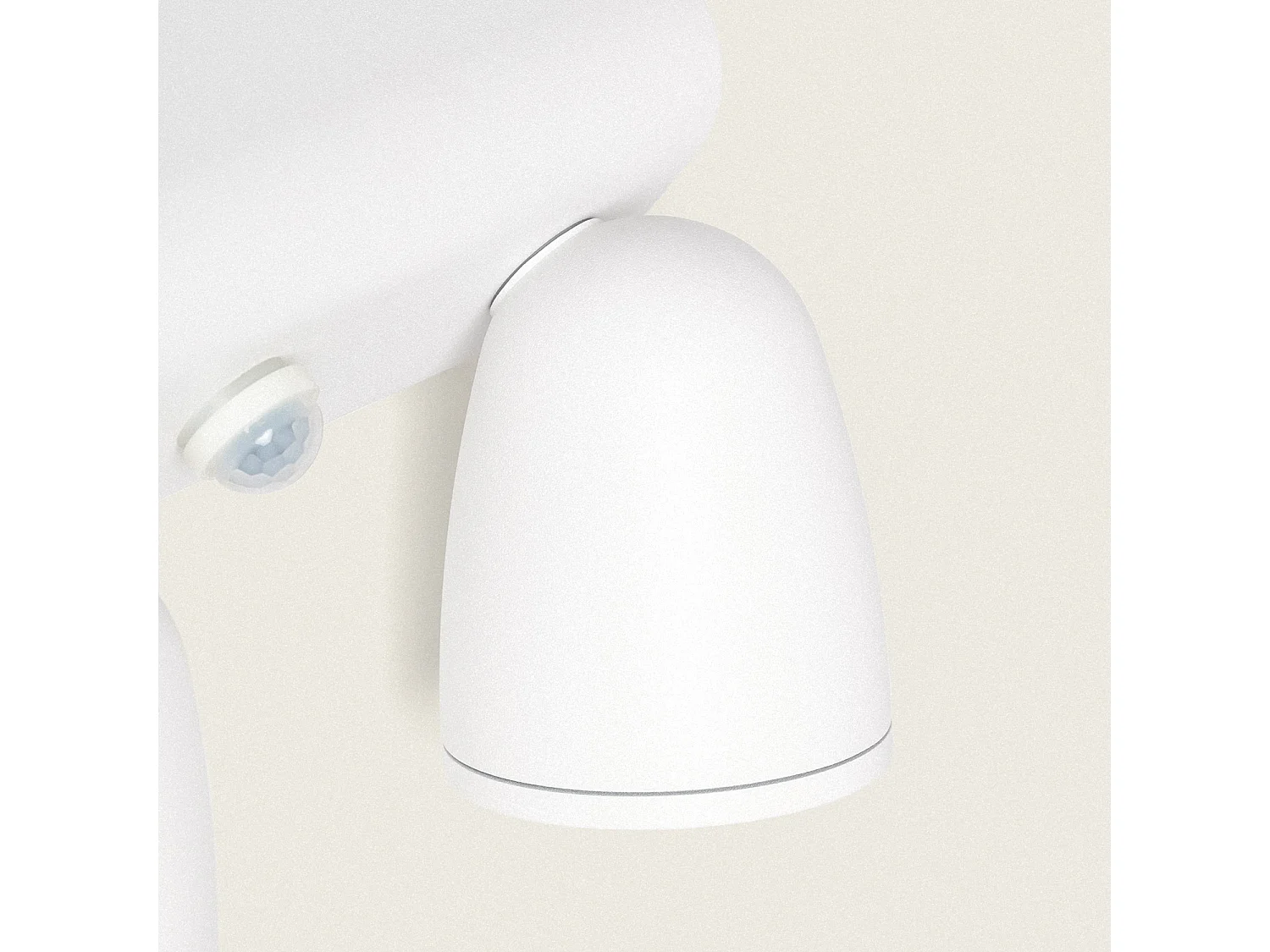 Applique Murale Extérieure LED 12W Aluminium avec Détecteur de Mouvement PIR Abel Large Deux Spots Blanc