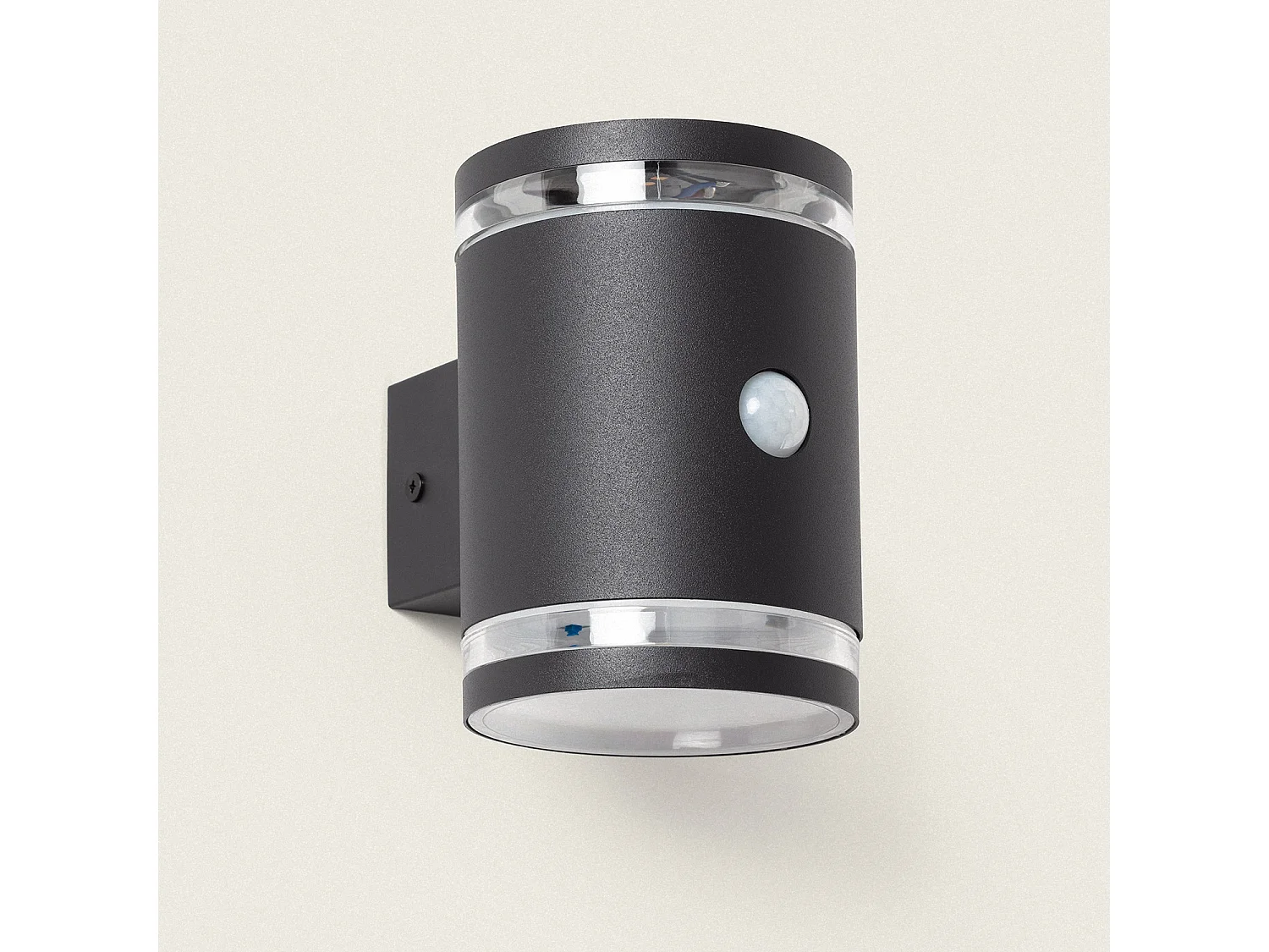 Applique da Parete per Esterni Solare LED Alluminio con Sensore di Movimento Draco Nero
