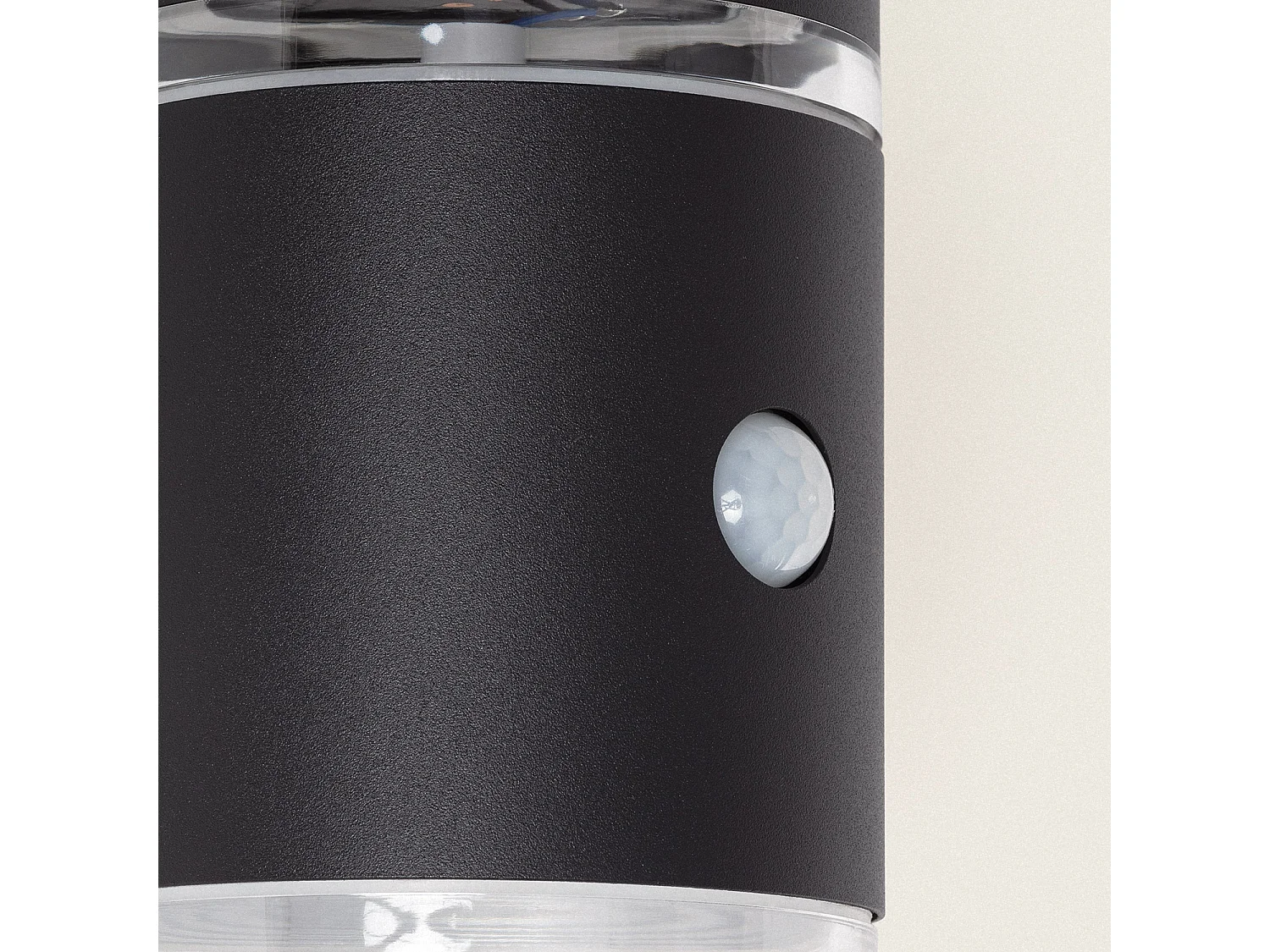 Applique da Parete per Esterni Solare LED Alluminio con Sensore di Movimento Draco Nero