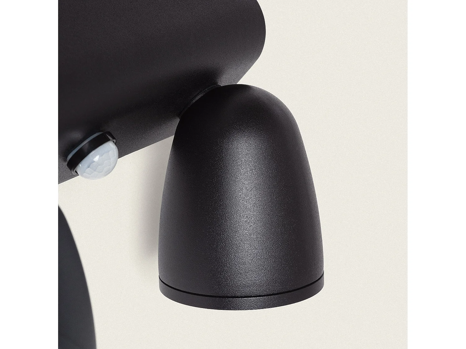 Applique Murale Extérieure LED 12W Aluminium avec Détecteur de Mouvement PIR Abel Large Deux Spots Noir