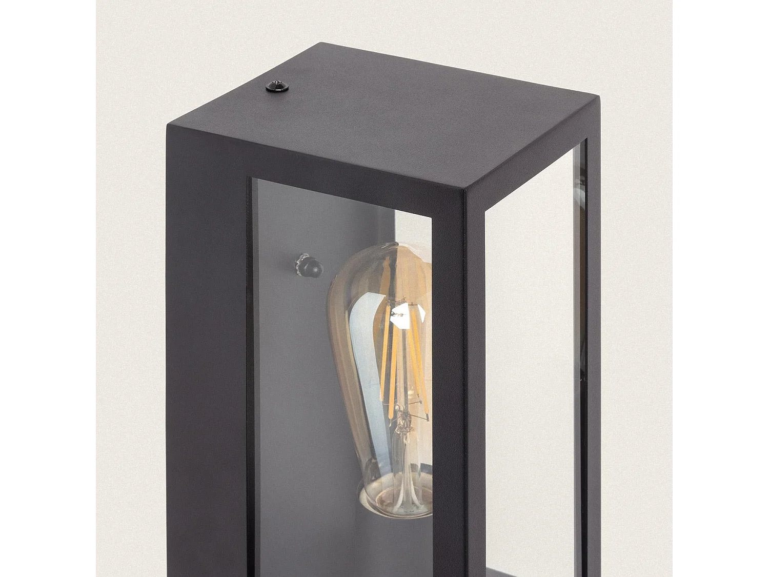 Applique da Parete per Esterni Acciaio Inox e Vetro con Sensore di Movimento Gakom Nero