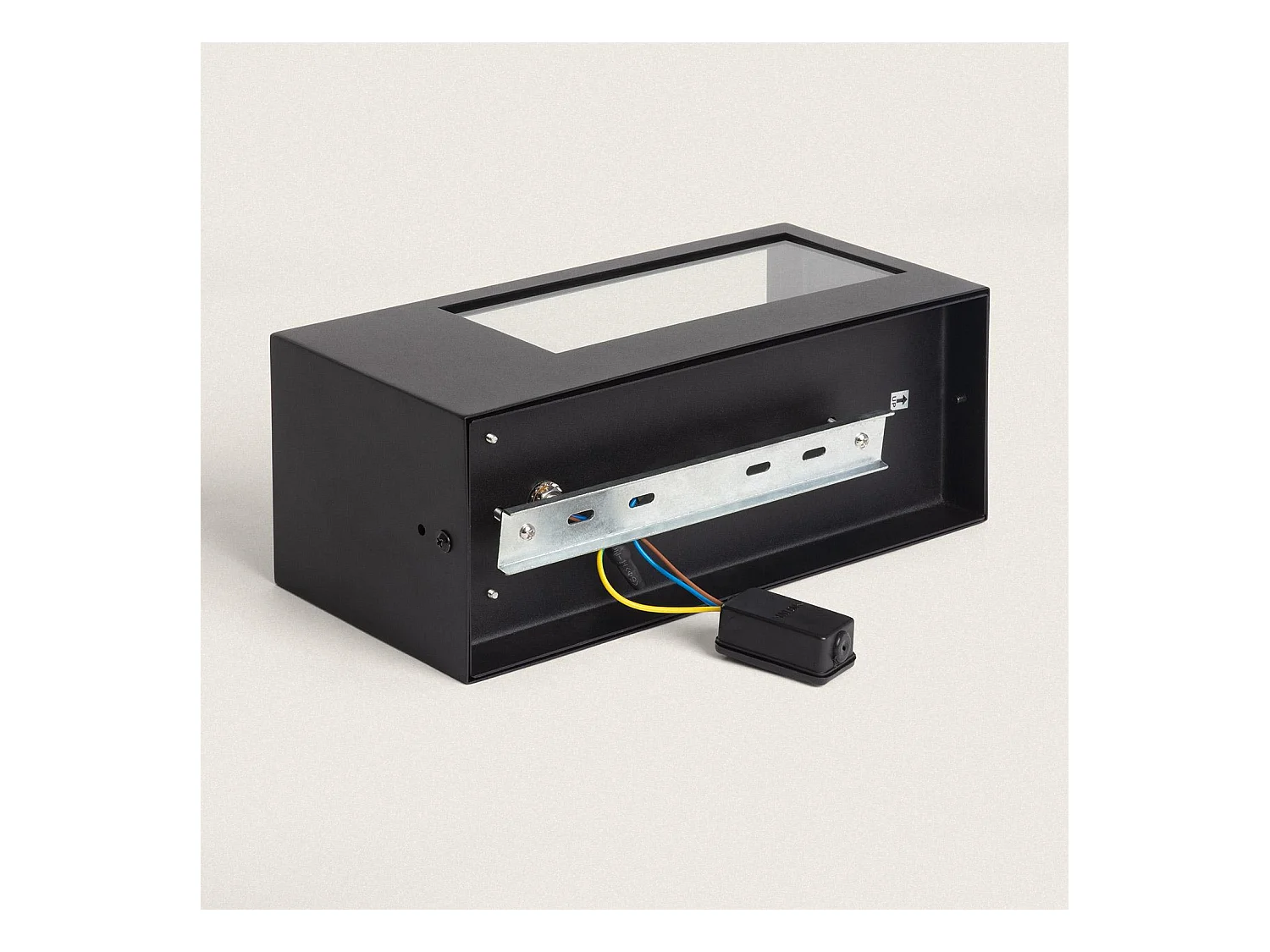 Applique da Parete per Esterni Acciaio Inox e Vetro con Sensore di Movimento Gakom Nero